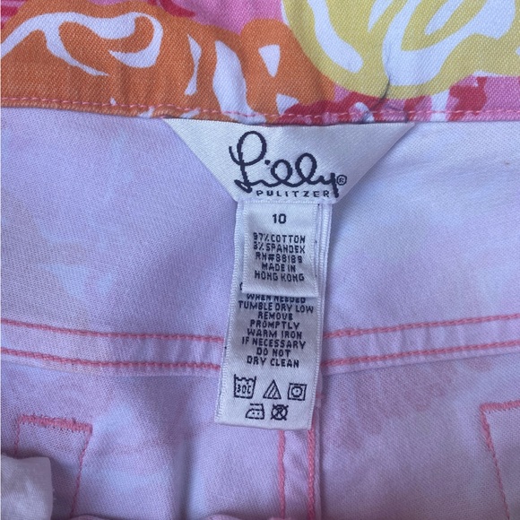 EUC Lilly Pulitzer Serene Jean Fair Pink Winners Circle-tropical floral print - Picture 2 of 6